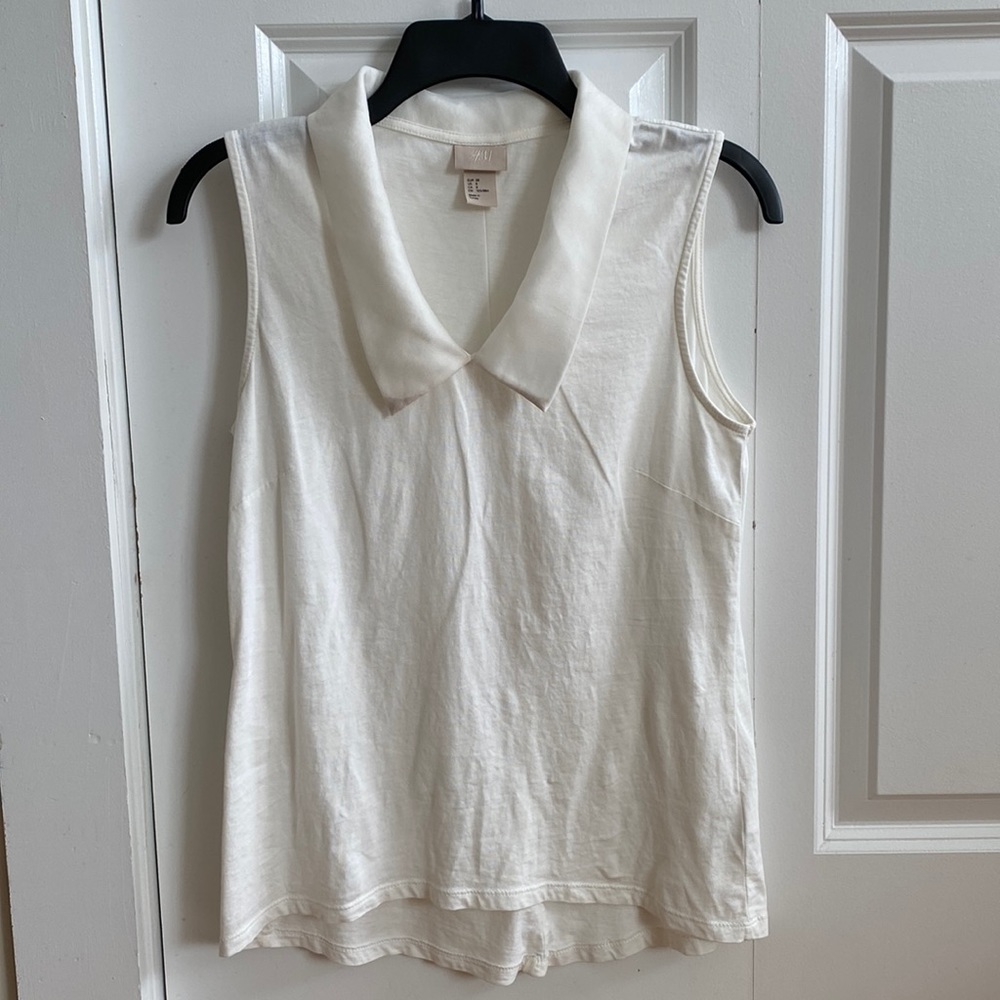 h&m organza collar details sleeves t shirts